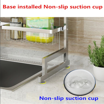 Dish Drying Rack Over Sink - 2 Tier Stainless Steel Rack with Utensil Holder