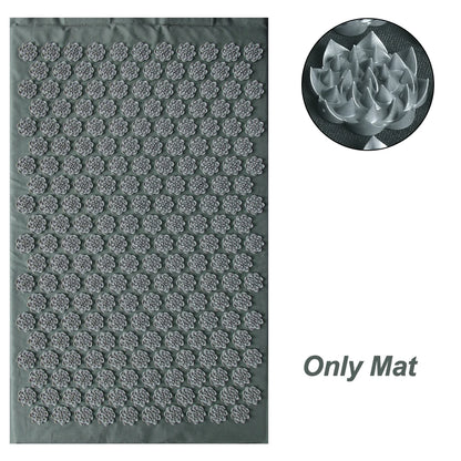 Acupressure Mat with Pillow - Yoga Massage Mat Set for Back & Muscle Relief