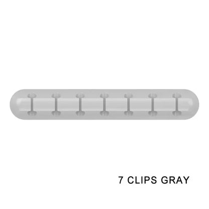 Cable Clips - Silicone Cord Organizer for Desk, Adhesive Cable Management Holder
