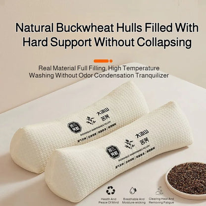Buckwheat Pillow - Adjustable Cervical Neck Support Pillow for Sleeping