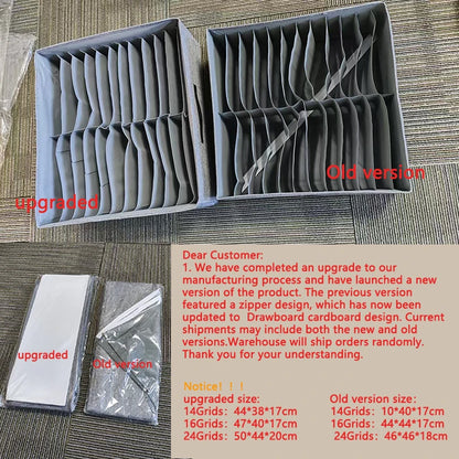Closet Organizer Drawers - Foldable Fabric Wardrobe Clothes Storage, 14-24 Grids
