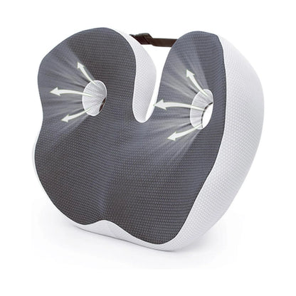 Memory Foam Seat Cushion - Ergonomic Coccyx Cushion for Office Chair, Desk & Car
