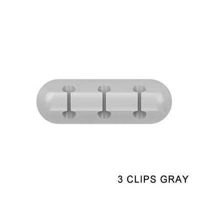 Cable Clips - Silicone Cord Organizer for Desk, Adhesive Cable Management Holder