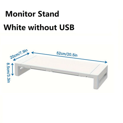 Monitor Stand Riser - Height Adjustable Desk Riser with Storage Drawer