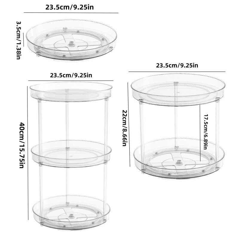 1Pc/Kitchen Rack Transparent Rotating Storage Rack Spice