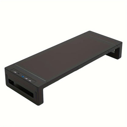 Monitor Stand Riser - Height Adjustable Desk Riser with Storage Drawer