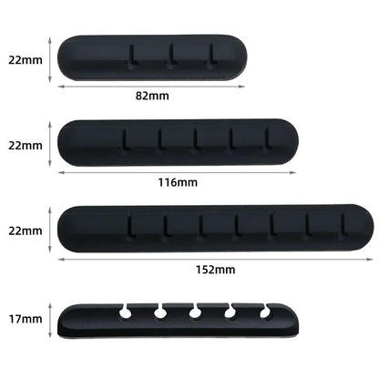 Cable Clips - Silicone Cord Organizer for Desk, Adhesive Cable Management Holder