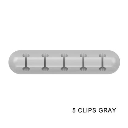 Cable Clips - Silicone Cord Organizer for Desk, Adhesive Cable Management Holder