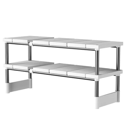 Under Sink Storage Rack - Adjustable Cabinet Organizer Shelf for Kitchen & Bath