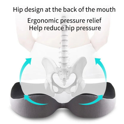 Donut Pillow - Memory Foam Tailbone & Coccyx Seat Cushion for Pain Relief