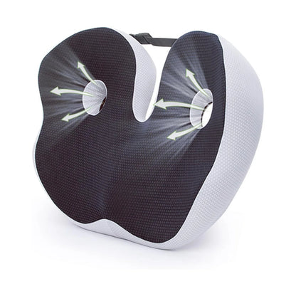 Memory Foam Seat Cushion - Ergonomic Coccyx Cushion for Office Chair, Desk & Car