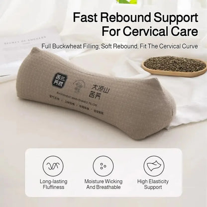 Buckwheat Pillow - Adjustable Cervical Neck Support Pillow for Sleeping