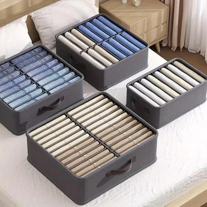 Closet Organizer Drawers - Foldable Fabric Wardrobe Clothes Storage, 14-24 Grids