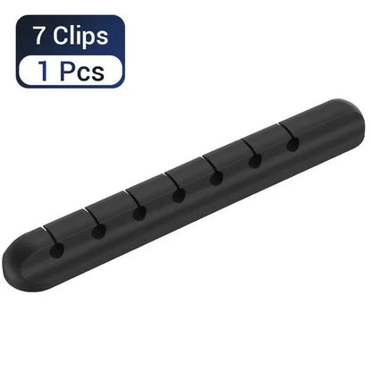 Cable Clips - Silicone Cord Organizer for Desk, Adhesive Cable Management Holder