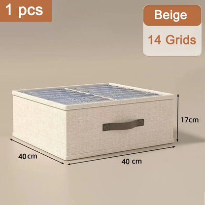 Closet Organizer Drawers - Foldable Fabric Wardrobe Clothes Storage, 14-24 Grids