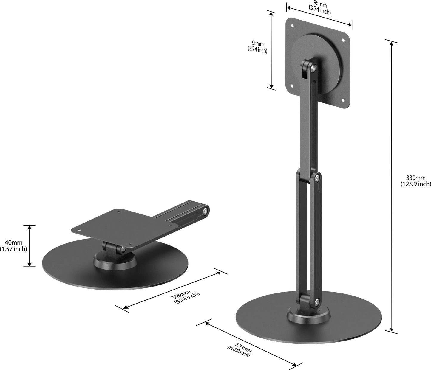 Metal Magnetic Bracket VESA 2 IN 1 Stand Max - Magnetic Monitor Holder/Stand/Mount
