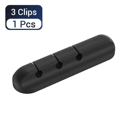 Cable Clips - Silicone Cord Organizer for Desk, Adhesive Cable Management Holder