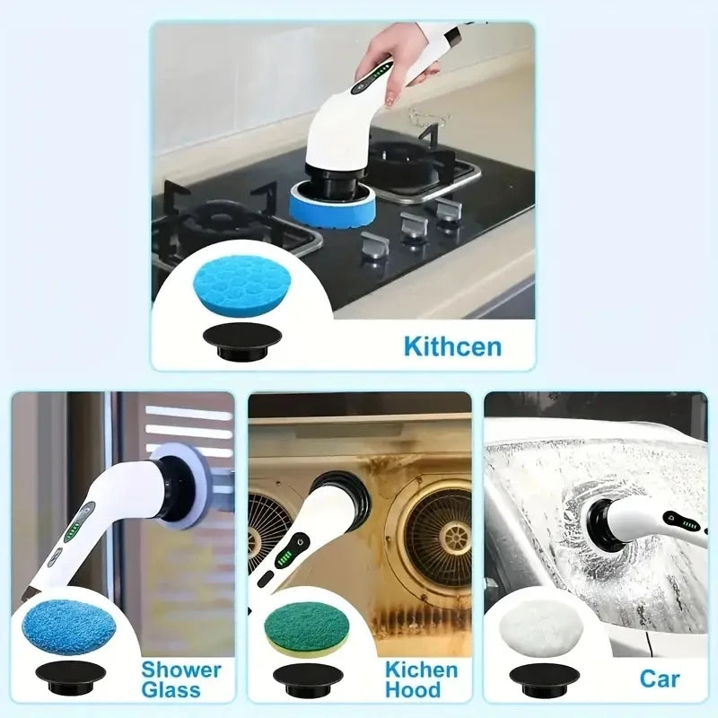1 Set - Electric Cleaning Brush, Bathroom Cleaning Brush