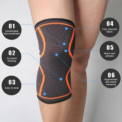 Knee Compression Sleeve - Knee Support Brace for Men & Women, Running & Workouts