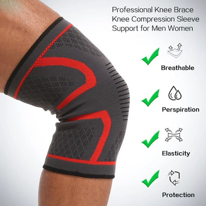 Knee Compression Sleeve - Knee Support Brace for Men & Women, Running & Workouts