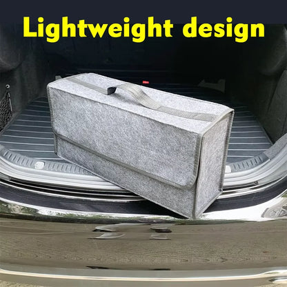 Car Trunk Organizer - Collapsible Anti-Slip Storage with Compartments for SUV & Auto