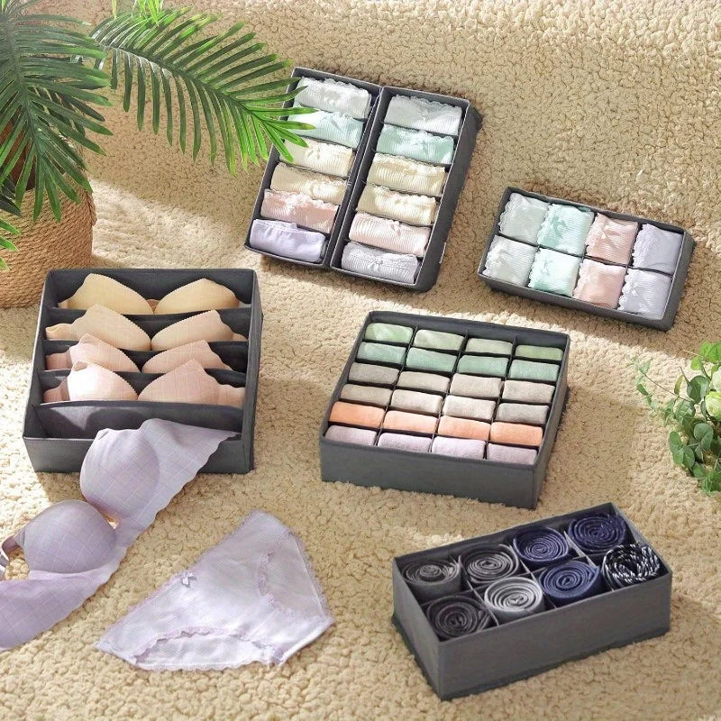 4pcs Foldable Drawer Organizer Set