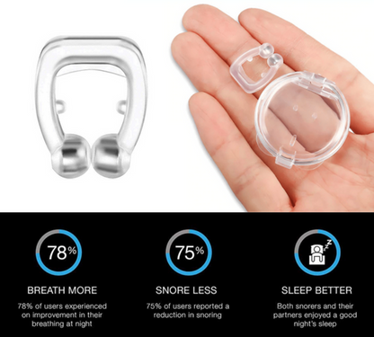 Anti-Snoring Nose Clip - Magnetic Nasal Clips for Sleep, 2 Piece Set