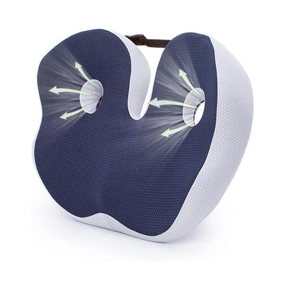 Memory Foam Seat Cushion - Ergonomic Coccyx Cushion for Office Chair, Desk & Car