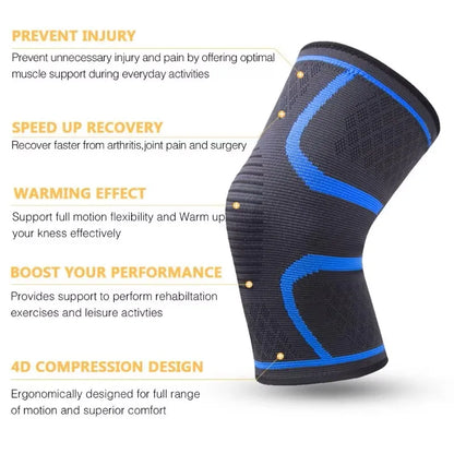 Knee Compression Sleeve - Knee Support Brace for Men & Women, Running & Workouts