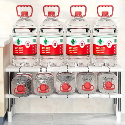 Under Sink Storage Rack - Adjustable Cabinet Organizer Shelf for Kitchen & Bath