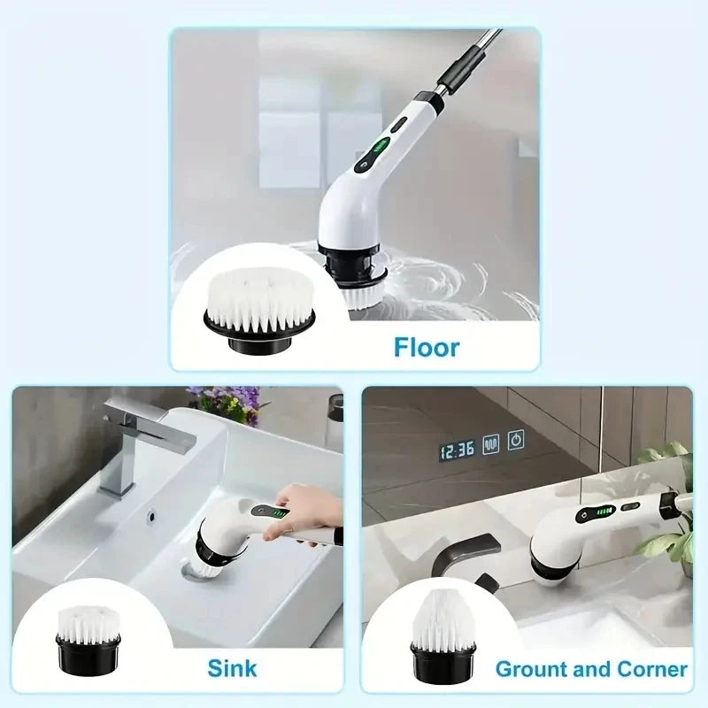 1 Set - Electric Cleaning Brush, Bathroom Cleaning Brush