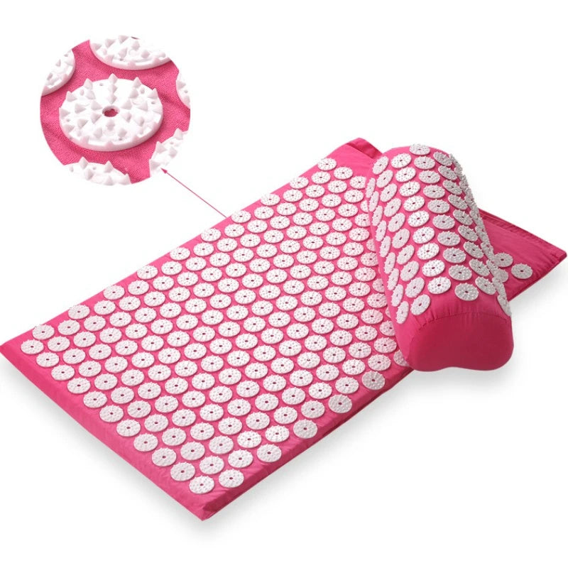 Acupressure Mat Set Massage Cushion for Back & Neck Relief
