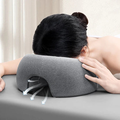 Prone Pillow - Memory Foam Face Down Cushion for Resting & Massage