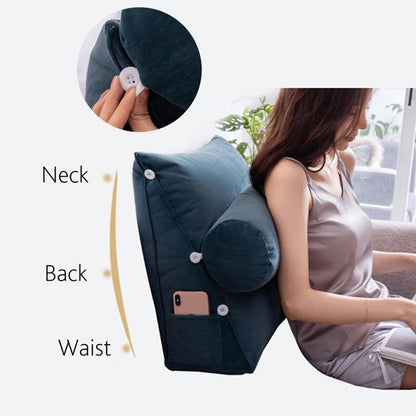 Bed Wedge Pillow - Adjustable Memory Foam Support Wedge for Sleeping, Reading & Rest
