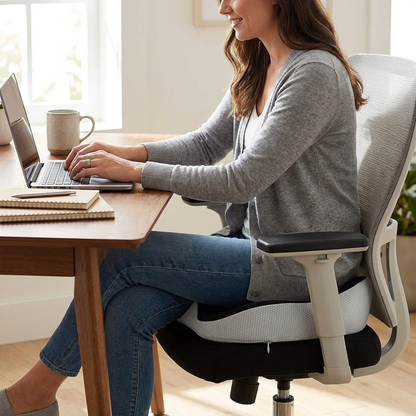 Memory Foam Seat Cushion - Ergonomic Coccyx Cushion for Office Chair, Desk & Car