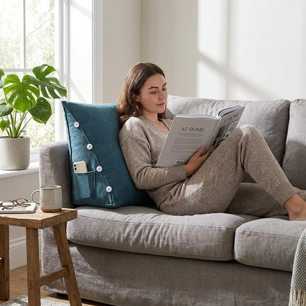 Bed Wedge Pillow - Adjustable Memory Foam Support Wedge for Sleeping, Reading & Rest