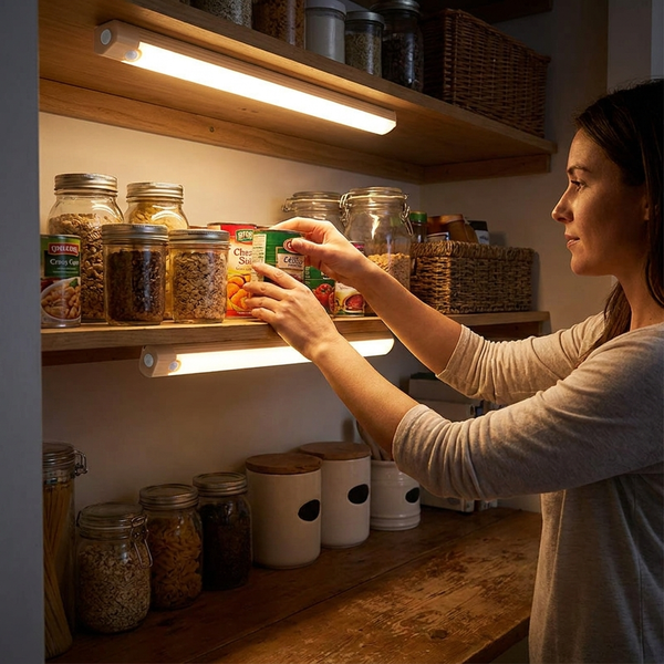 Under Cabinet Lighting - Rechargeable Motion Sensor LED Lights for Kitchen & Closet