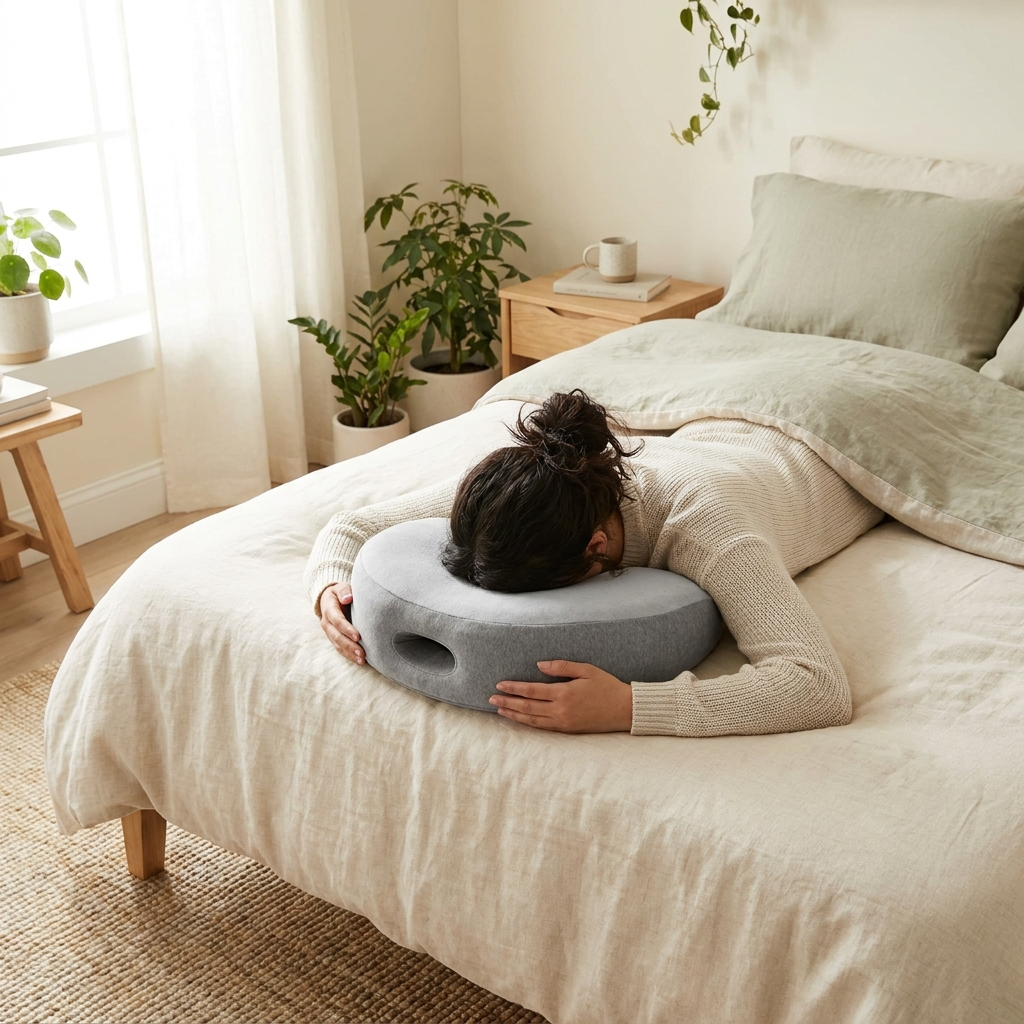After: breathing easy face down on the prone pillow