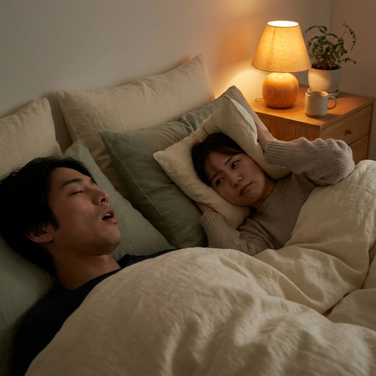 Before: snoring keeps the whole bed awake