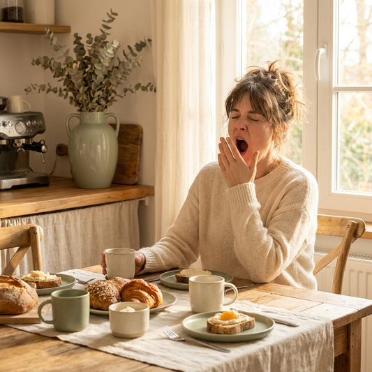 Before: short nights show up at the breakfast table