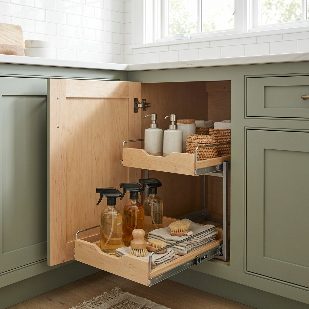After: slide-out shelves put everything in reach