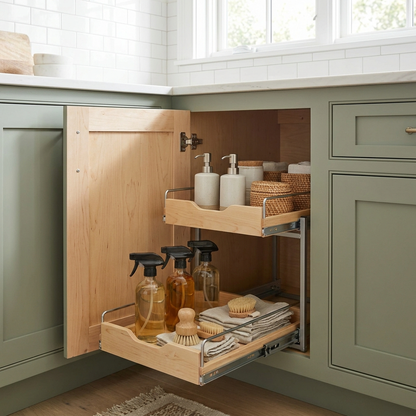 After: slide-out shelves put everything in reach