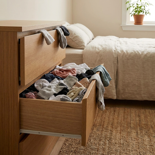 Before: the drawer that barely closes