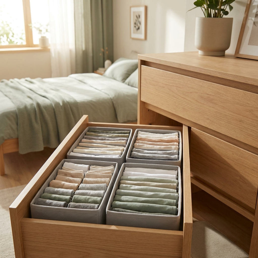 After: four organizers, everything visible at a glance