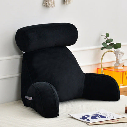 Reading Pillow with Arms - Backrest Bed Pillow with Adjustable Headrest for Sitting Up